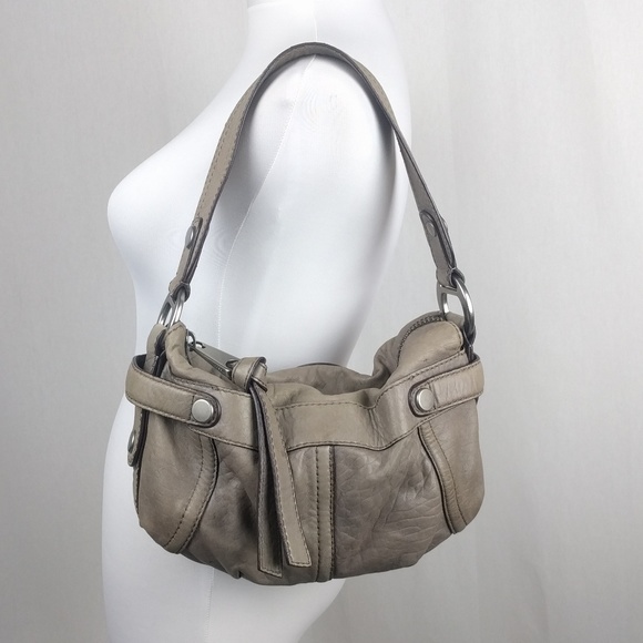 Fossil Handbags - Fossil Fifty Four Taupe Leather Hobo Shoulder Bag